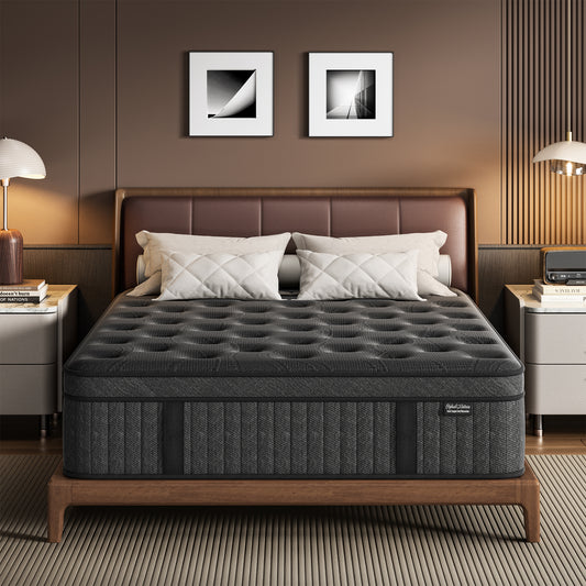 Sweetland 14 inch Queen Hybrid Mattress in a Box, Memory Foam with Individually Pocketed Springs, Medium Firm Motion Isolation
