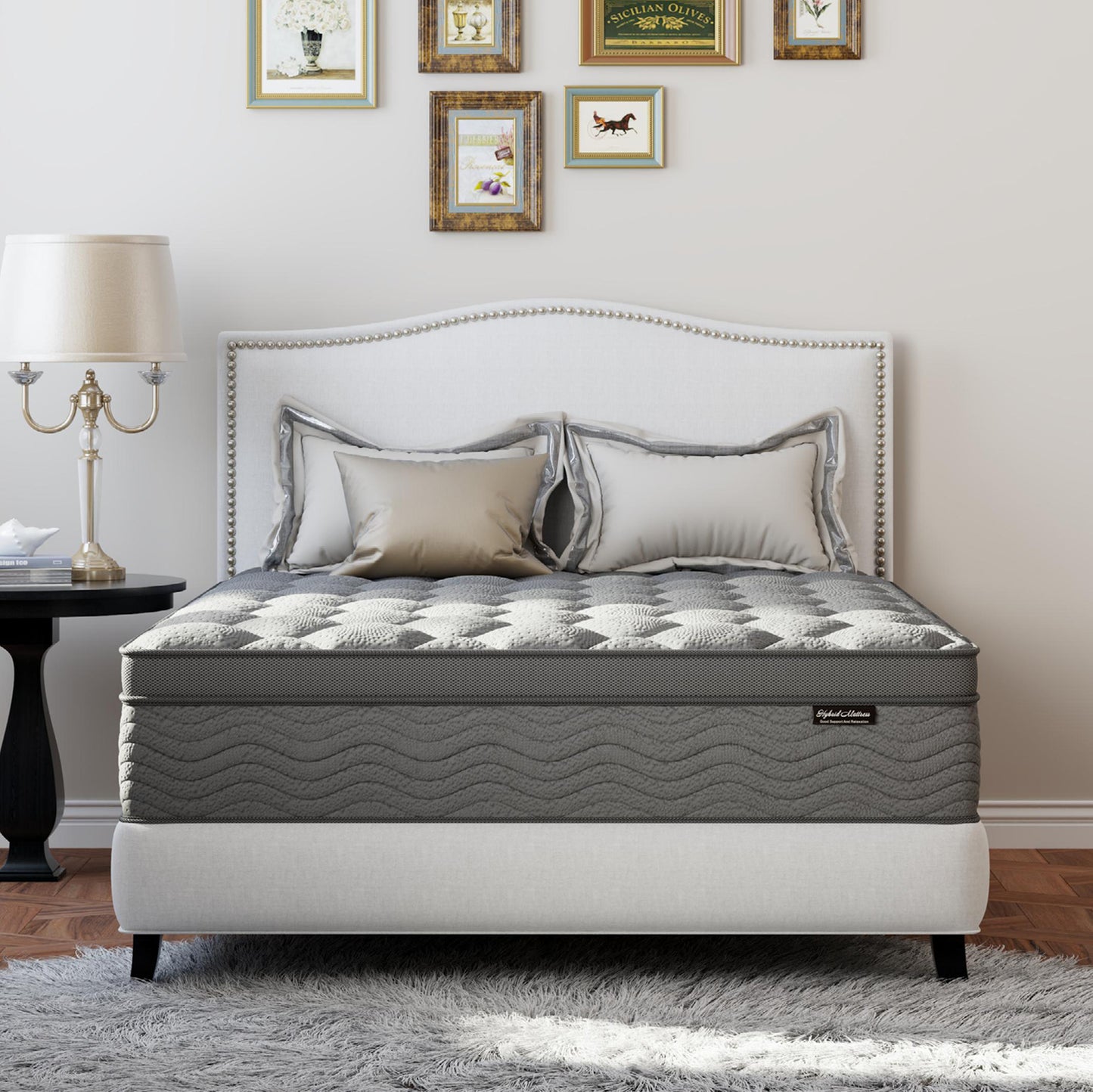 Madevos Full Size Mattress, 12 Inch Hybrid Mattress in a Box, Memory Foam and Individual Pocket Springs, Soft and Breathable, Medium Firm Feel