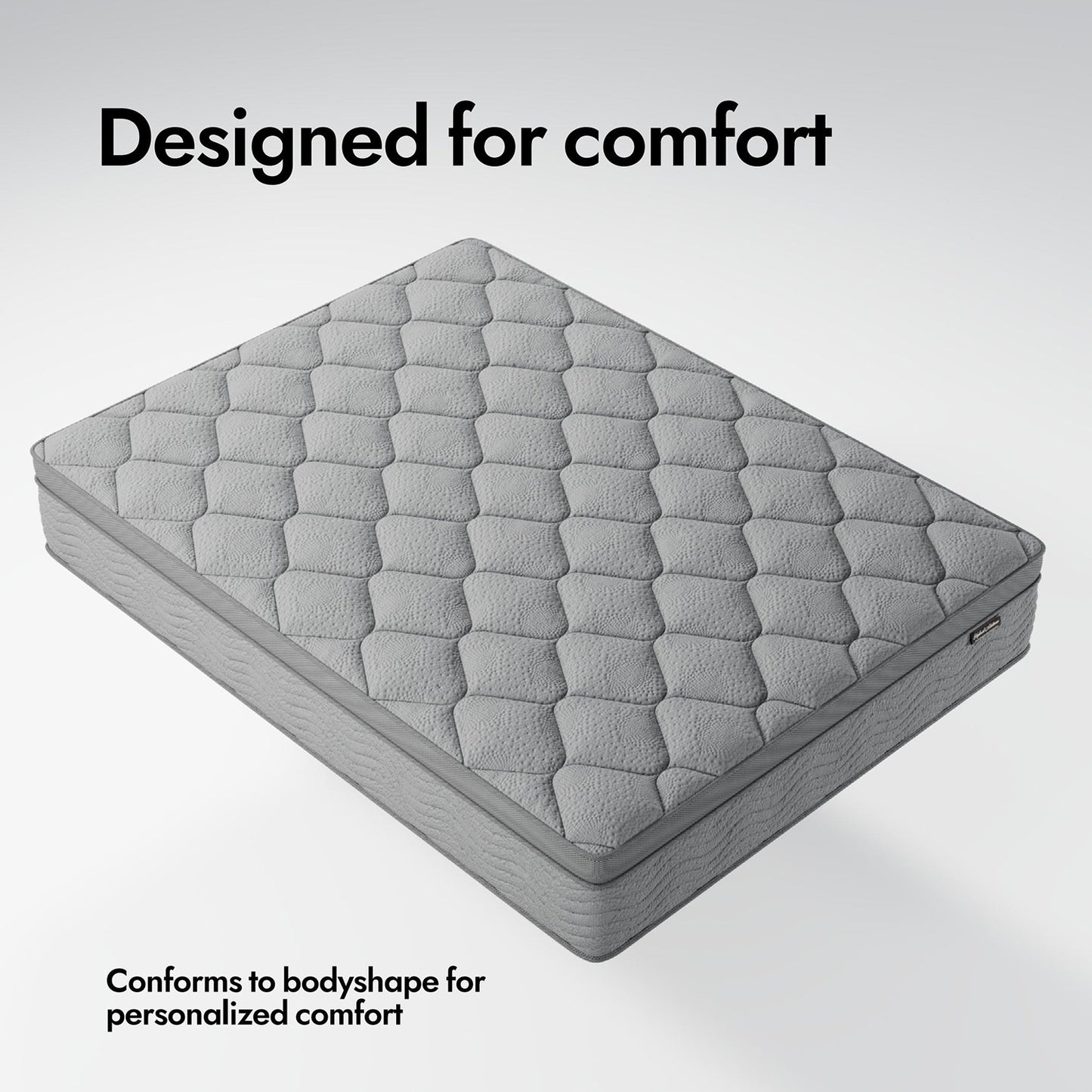 Madevos Full Size Mattress, 12 Inch Hybrid Mattress in a Box, Memory Foam and Individual Pocket Springs, Soft and Breathable, Medium Firm Feel