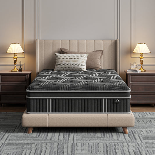 MCIHPY Twin Mattress, 10 Inch Twin Hybrid Mattress in a Box with Gel Memory Foam & Pocket Springs, Medium Firm, CertiPUR-US