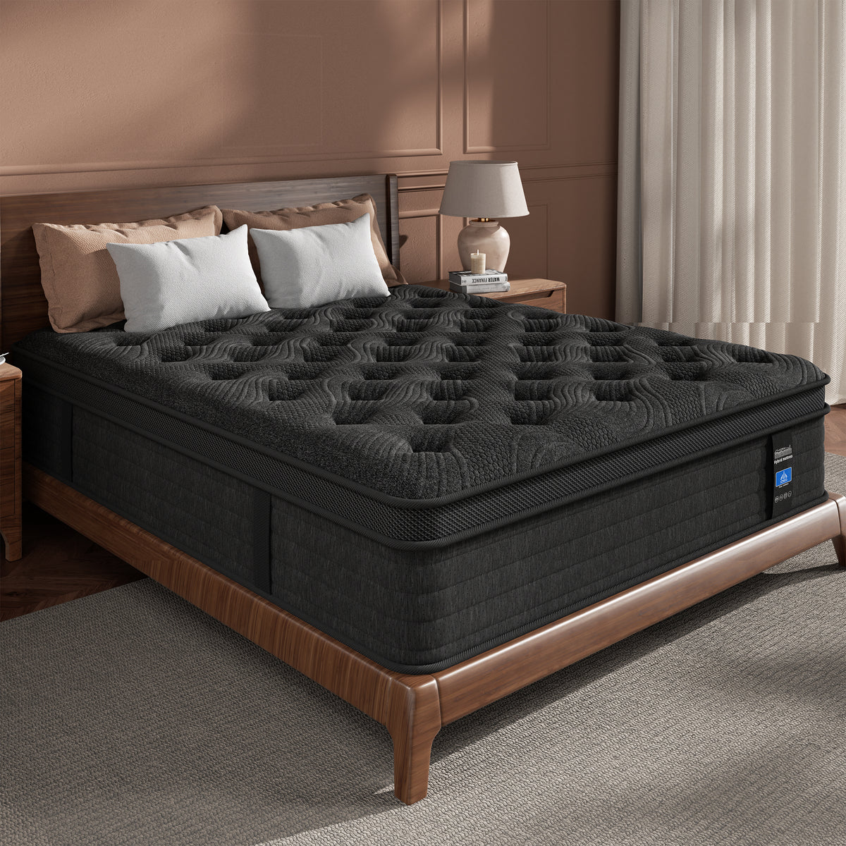 MCIHPY 12 Inch Full Size Mattress, Medium Firm Hybrid Mattress in a Box, Individual Pocket Springs for Motion Isolation & Pressure Relief