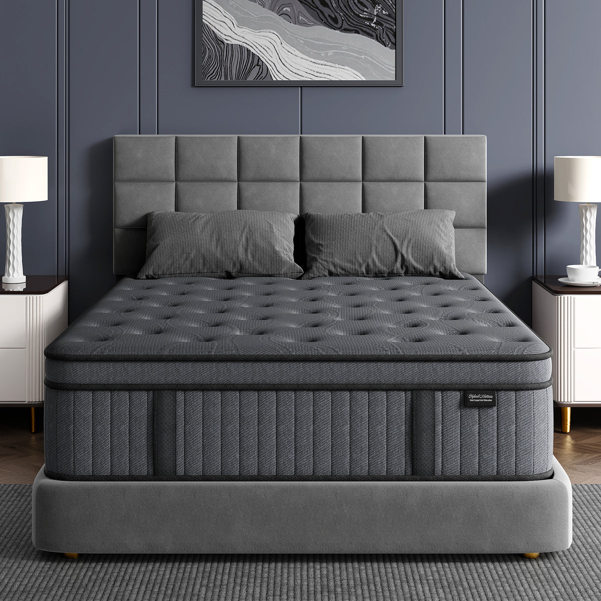 Sweetland 10" Twin Mattress in a Box, Hybrid Memory Foam with Individually Pocketed Coils, Medium Firm Pressure Relief