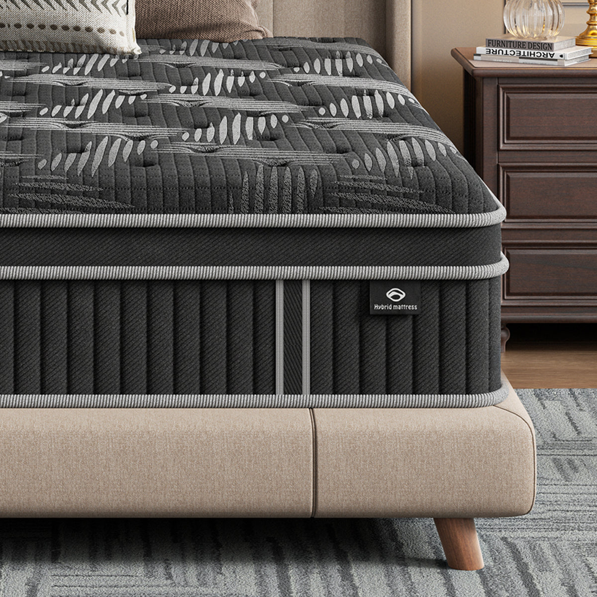 MCIHPY Twin Mattress, 10 Inch Twin Hybrid Mattress in a Box with Gel Memory Foam & Pocket Springs, Medium Firm, CertiPUR-US