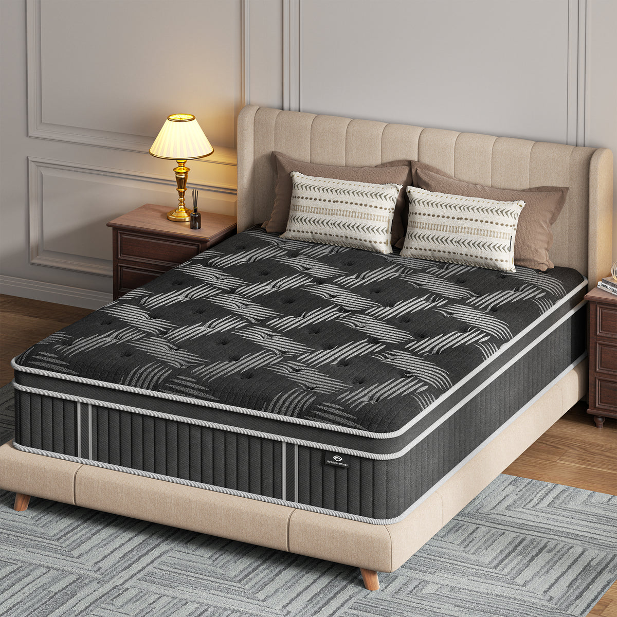 MCIHPY Twin Mattress, 10 Inch Twin Hybrid Mattress in a Box with Gel Memory Foam & Pocket Springs, Medium Firm, CertiPUR-US