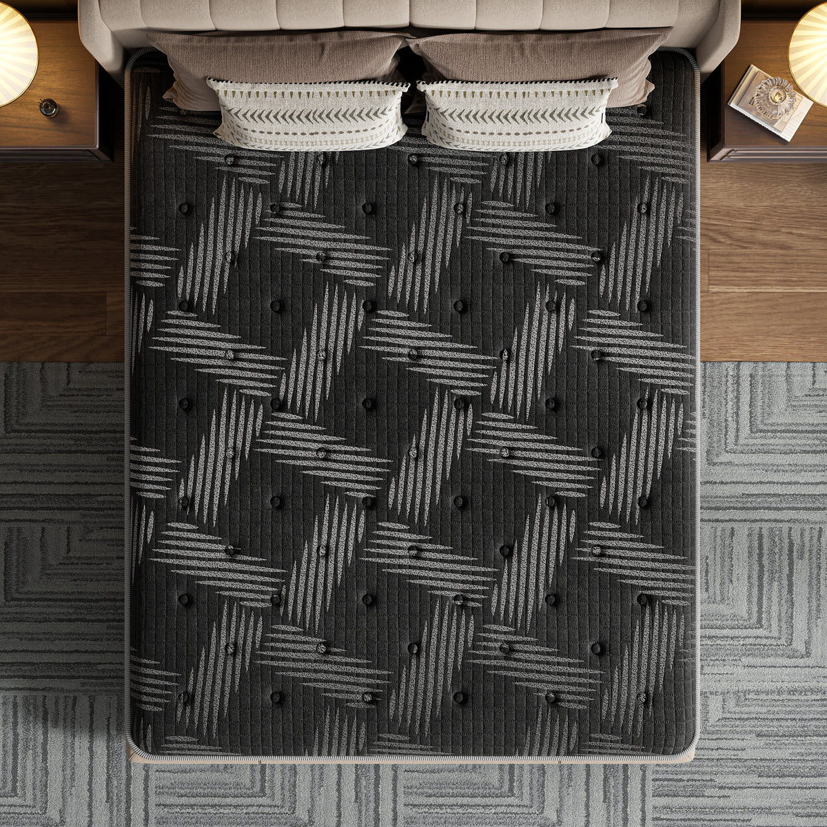 MCIHPY Twin Mattress, 10 Inch Twin Hybrid Mattress in a Box with Gel Memory Foam & Pocket Springs, Medium Firm, CertiPUR-US