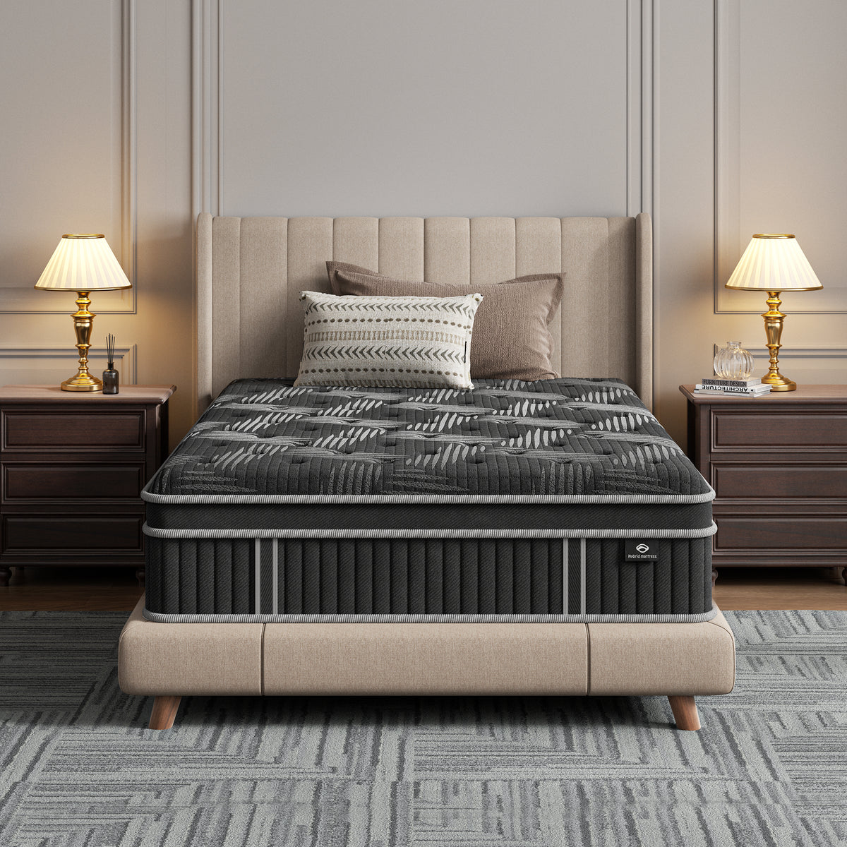 MCIHPY Twin Mattress, 10 Inch Twin Hybrid Mattress in a Box with Gel Memory Foam & Pocket Springs, Medium Firm, CertiPUR-US