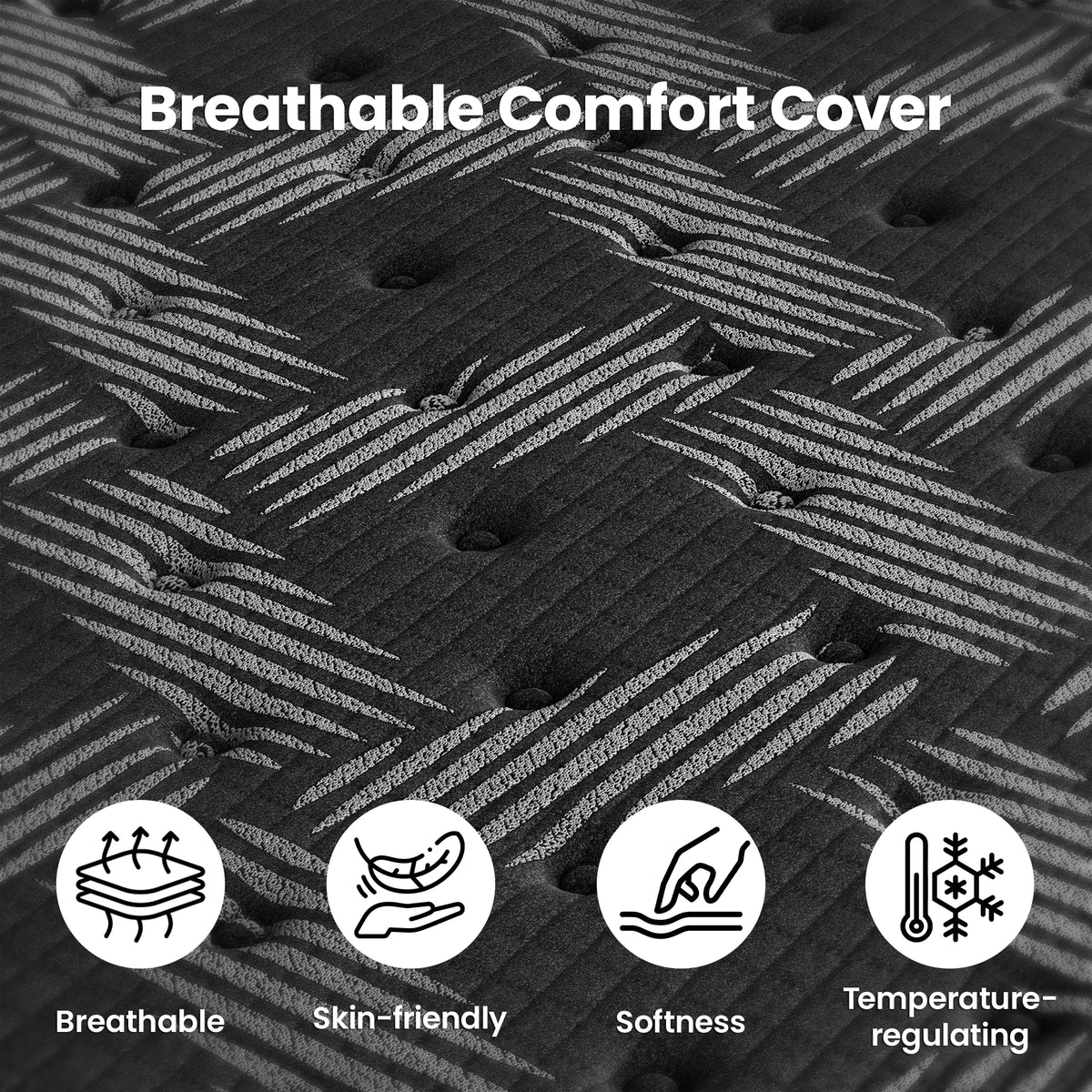 MCIHPY Twin Mattress, 10 Inch Twin Hybrid Mattress in a Box with Gel Memory Foam & Pocket Springs, Medium Firm, CertiPUR-US