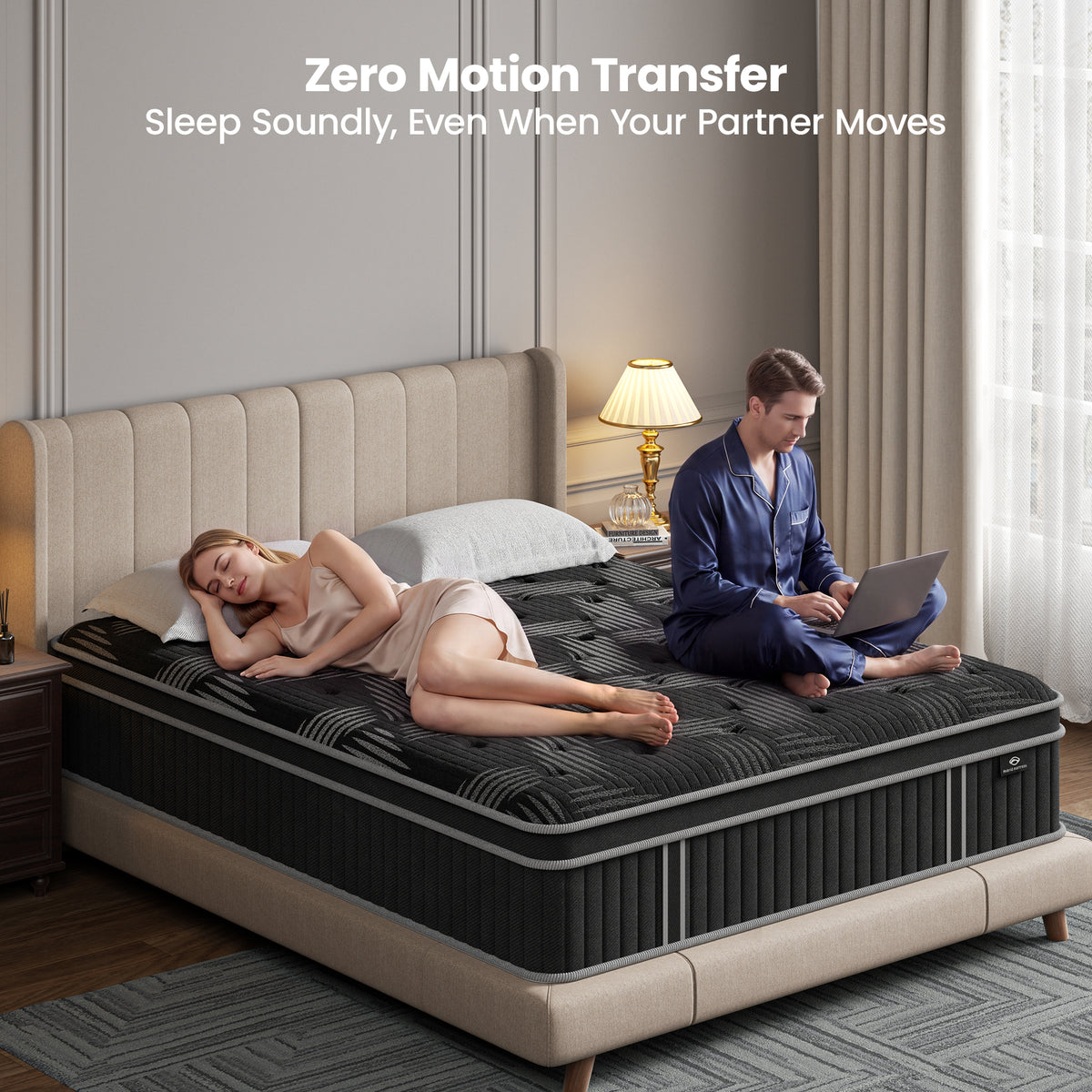 MCIHPY Twin Mattress, 10 Inch Twin Hybrid Mattress in a Box with Gel Memory Foam & Pocket Springs, Medium Firm, CertiPUR-US