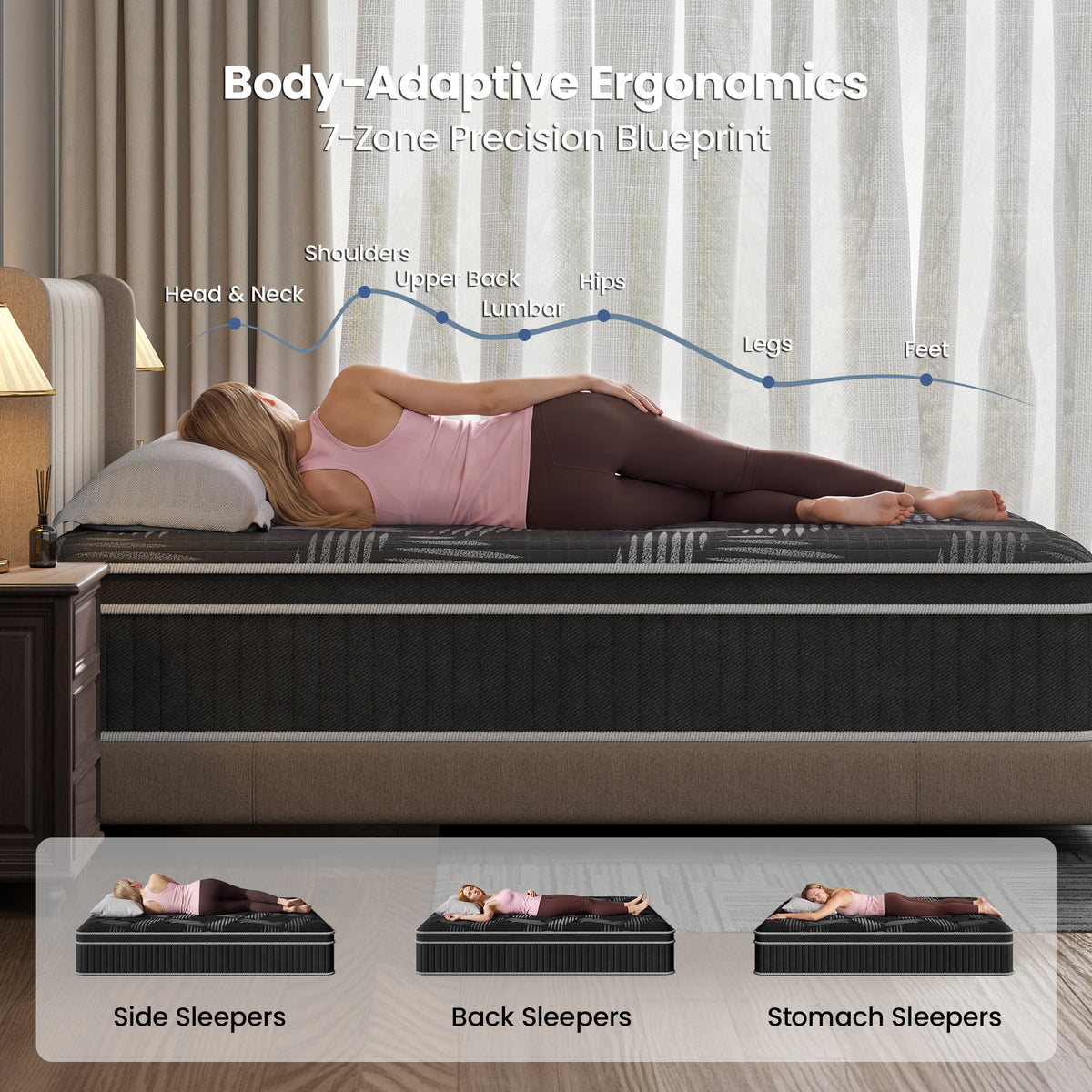 MCIHPY Twin Mattress, 10 Inch Twin Hybrid Mattress in a Box with Gel Memory Foam & Pocket Springs, Medium Firm, CertiPUR-US